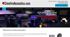 Desktop Screenshot of creativeacoustics.com