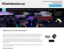 Tablet Screenshot of creativeacoustics.com